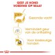 Geef je hond voeding op maat; kenmerken zijn gezonde vacht, vermindert geur van de ontlasting, voor kieskeurige honden.