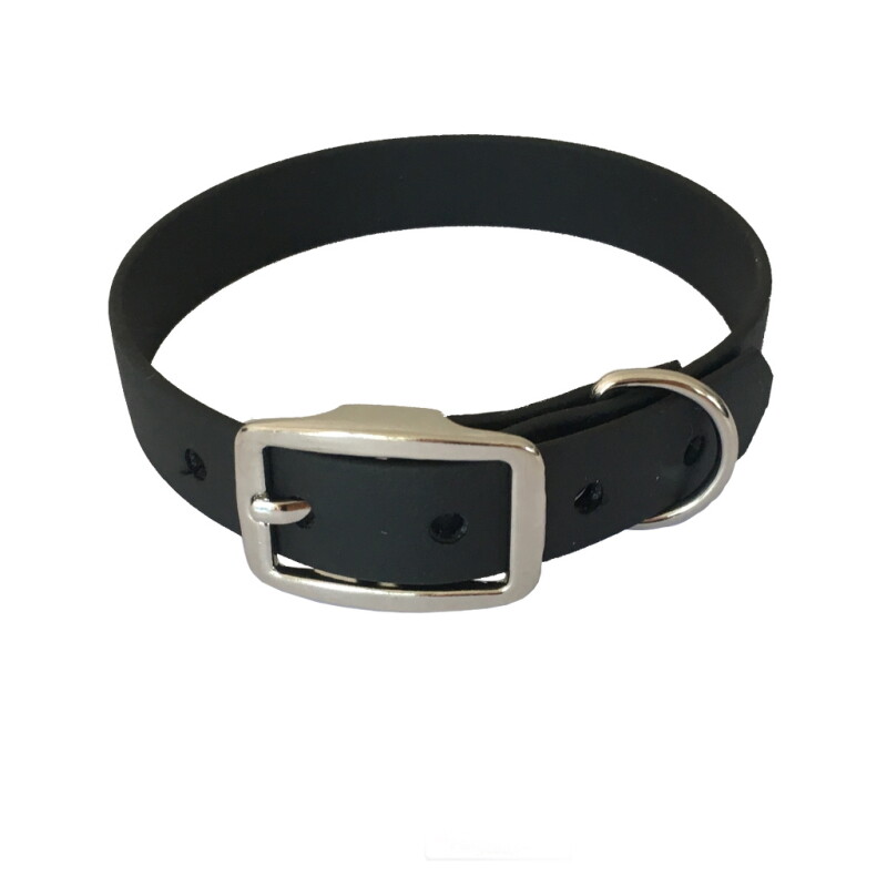 bio-leine 21-30cm HU Biothane Halsband schwarz 21 cm, 30 cm