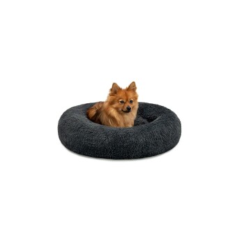 Donutbett dunkelgrau L