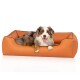 orthopädisches Hundebett aus Kunstleder Lovelock terracotta XXL