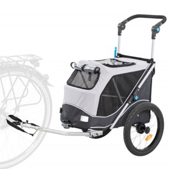 Trixie remorque vélo chien pliable gris