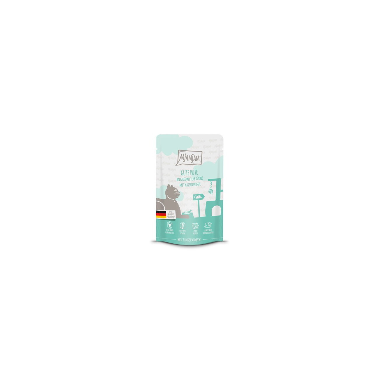 MjAMjAM Nassfutter Katze Adult, Quetschie, Pute und Kürbis 12x125 g
