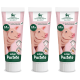 Drei Tuben Knuffelwuff Leberpaste für Haustiere, mit einer Schweineillustration, mit "88% Schwein" und "Leber Pasteete" deutlich angezeigt.