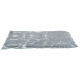 Grau Haustiermatte mit einem Wasserwellen-Design, mit einer glatten Oberfläche und gefalteten Kanten, ideal für den Komfort des Haustieres.