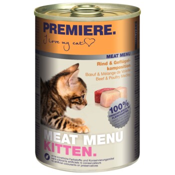 Menu viande pour chatons Rind et Geflügelkomposition 6x400 g