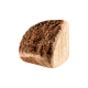 Natürlicher Holz-Kauspielzeug für Haustiere, mit einer rauen, strukturierten Oberfläche und einer glatten Kante, ideal für Hunde zum Nagen.