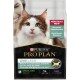 Sac de nourriture pour chat Purina Pro Plan LiveClear avec chat à poils longs et étiquette « NOUVEAU / NEW » indiquant « Réduit les allergènes ».