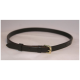 Braunes Leder-Haustierhalsband mit einer goldenen Schnalle, mit mehreren Einstelllöchern für die Größe.