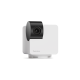 Eine weiße Petcube-Kamera mit einem schwarzen Objektivaufsatz, entworfen zur Fernüberwachung von Haustieren.