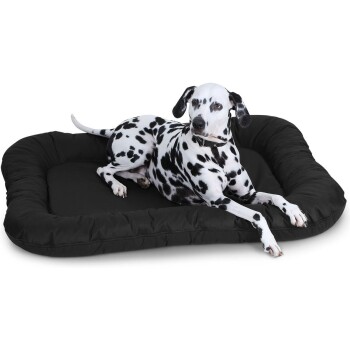 Wasserfestes In und Outdoor Hundebett Lucky aus Nylongewebe schwarz XXL