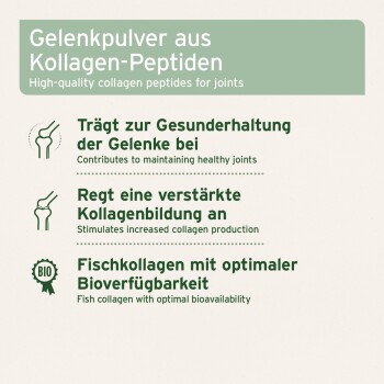 Gelenkpulver aus Kollagen-Peptiden, hochwertige Kollagenpeptide für Gelenke, mit Vorteilen für die Gelenkgesundheit und die Kollagenproduktion.