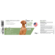 Etikett für Reavet Ulmenrinde, ein natürliches Pulver für Hunde und Katzen, das die Verdauungsgesundheit fördert, mit Anwendungshinweisen und Nährstoffdetails.