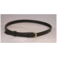 Braunes Leder-Haustierhalsband mit einer goldenen Schnalle und mehreren Einstelllöchern, auf einem hellen Hintergrund präsentiert.