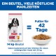 Hill's Science Plan 14 kg Sack neben einer Futterschale; zeigt 'Ein Beutel, viele köstliche Mahlzeiten' und 'Futter für 42 Tage'