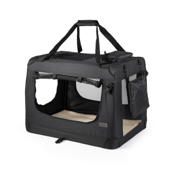 Hundetransportbox - faltbar - schwarz XL