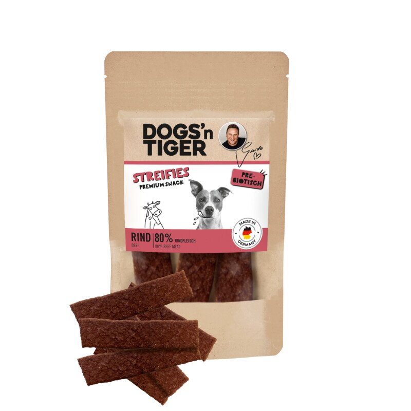Dogs'n Tiger Streifies Snacks Rind 20x75 g