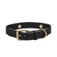 Hundehalsband Veganes Leder schwarz XL
