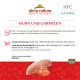 Almo Nature HFC Natur Katzenfutterverpackung mit "Huhn und Garnelen" und Zutatenangaben sowie Nährwertanalyse.