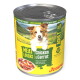 Dose Josera Hundefutter mit der Aufschrift 'Meat Lovers Chicken with Carrot' zeigt einen lächelnden Hund, 'Adult' und 'Gluten Free'.