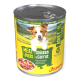 Dose Josera Hundefutter mit der Aufschrift 'Meat Lovers Chicken with Carrot' zeigt einen lächelnden Hund, 'Adult' und 'Gluten Free'.