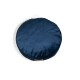 Rundes, marineblaues Haustierbett mit einer weichen, plüschigen Oberfläche, vor einem weißen Hintergrund präsentiert.