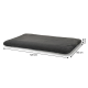 Coussin de lit pour animal rectangulaire gris foncé avec dimensions indiquées 120 cm × 85 cm × 5 cm
