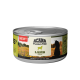 ACANA Premium Pâté Lamm Katzenfutterdose, mit einer Silhouette einer Katze, "NEU!"-Etikett und 95% Fleischgehalt.