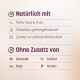 Deutsches Fütterungsplakat: Fütterungsempfehlung — Als Belohnung oder Snack servieren; nicht mehr als 12 Snacks pro Tag.