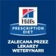 Logo Hill's Prescription Diet sur fond bleu avec le texte polonais « RECOMMANDÉ PAR LES VÉTÉRINAIRES ».