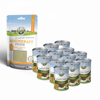 Sparset Nr. 10 - Landgut-Menü 2x 6x400g + Nierenkraft Pulver 80g