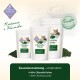 Chlorella-Pulver für Katzen und Hunde von ChronoBalance, mit drei Verpackungen im grün-weißen Design, das 100% Chlorella hervorhebt.