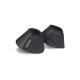 Schwarze Tierstiefel mit einer strukturierten Oberfläche und einer engen Passform, mit einem Stubben Revolution-Logo an der Seite.