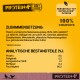 Haustierfutterverpackung mit gelbem Hintergrund, zeigt Zutaten und Nährstoffe auf Deutsch, betont 100% Vollständigkeit und 25% mehr Protein.