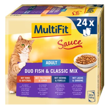 Multi pack Adult Sauce Duo Fish & Classic Mix 24x100 g