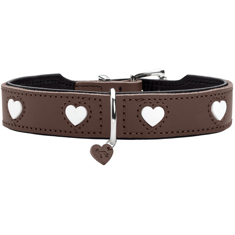 Hunter Hundehalsband love braun XXS-XS