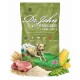 Grüne Tüte Dr. John hypoallergenes Lamm mit Reis-Hundefutter, mit einer laufenden Hundillustration, 21% Protein, 10,5% Fett und Gesundheitsansprüchen.