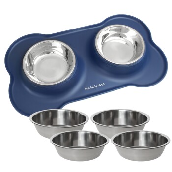 Napfunterlage mit 4 Näpfen blau M