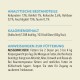 Nährwertangaben für Katzenfutter: 13% Protein, 7% Fett, 75% Feuchtigkeit, 103 kcal pro 85g Portion, Fütterungsanweisungen enthalten.