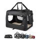 Hundetransportbox - faltbar - schwarz S