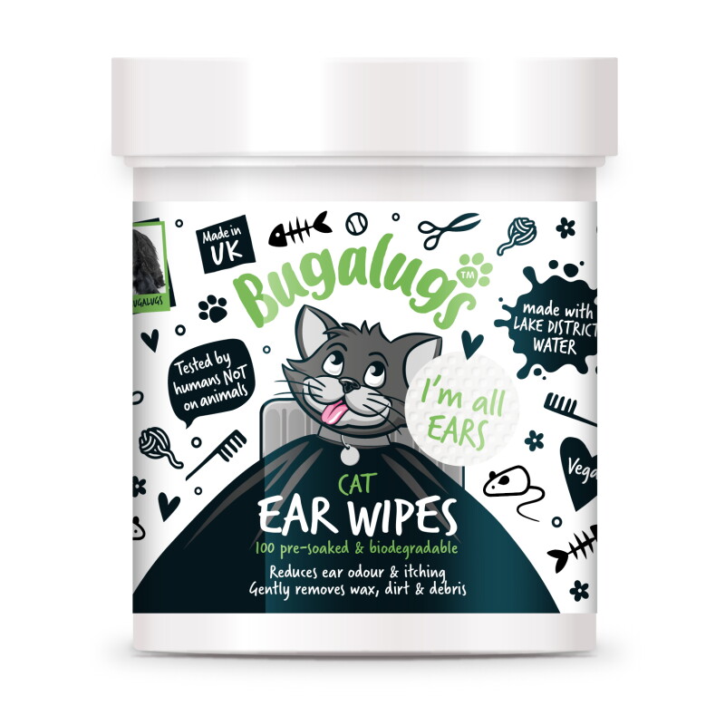 Bugalugs Ohrpflegepads für Katzen 100 Stück