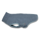 Graue Fleece-Hundejacke mit hellblauer Einfassung und "WOLTERS" Etikett, entworfen für kleine bis mittelgroße Haustiere.