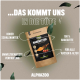 Verpackung von 'Hagebutten' (Wildrosenfrüchte) von AlphaZoo, 100% natürlich, für alle Hunderassen und Pferde, umweltfreundliche Verpackung.