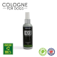 Bottle of Ancol K-9 cologne for dogs, 100ml, with text "Soothe & Refresh the Skin" and eco-friendly labels indicating 100% recycled material.