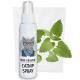 Eine Flasche Katzenminze-Spray mit der Bezeichnung "Kater Kasimir CATNIP SPRAY" und einer Illustration einer Katze auf der Vorderseite, umgeben von frischen Katzenminzblättern.