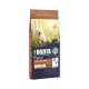 Eine 12 kg Tüte Bozita "Welpen & Junior" Hundefutter, mit einem verspielten Welpen, getreidefrei, mit 25% Protein.