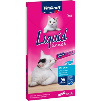 Cat Liquid-Snack 6x15 g Lachs & Omega 3