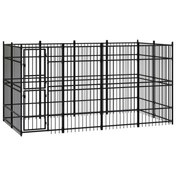 Hundezwinger Box Stahl 3,84 m, 1,92 m, 2 m