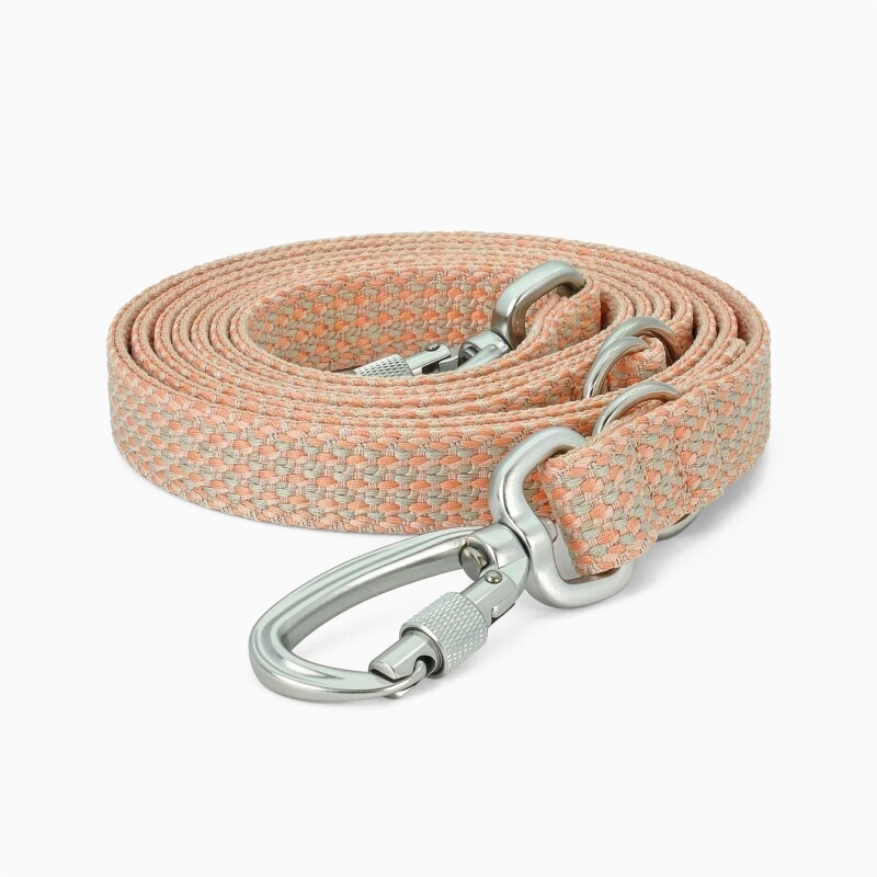 THE DOG IDEA Boho Hundeleine Blush Berry