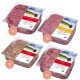 Verpackte Rinderpansenmischung für Hunde, gekennzeichnet mit "proCani", mit einem rot-weißen Design, das eine Farmlandschaft und die Schnauze eines Hundes zeigt.