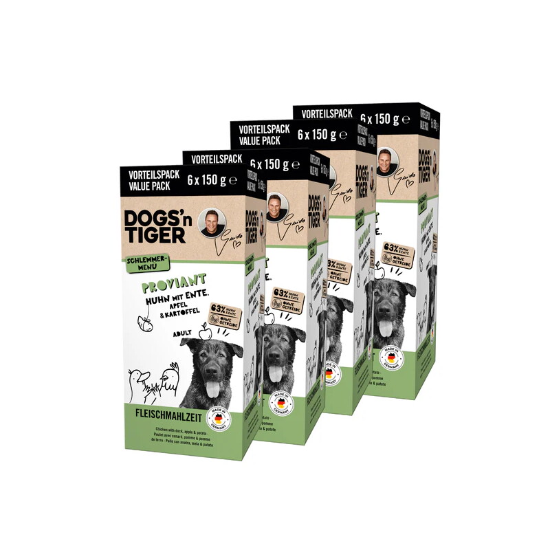 Dogs'n Tiger Proviant Multibox Huhn & Ente 24x150 g